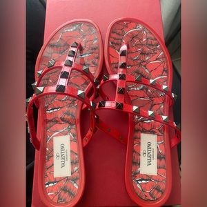 Authentic Valentino Rockstud Thong Sandals
